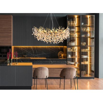 Globo - Lustre suspenso com cabo 10xE14/40W/230V dourado