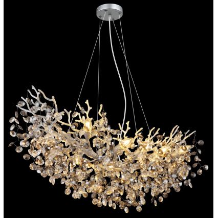 Globo - Lustre em cabo 10xE14/40W/230V prateado