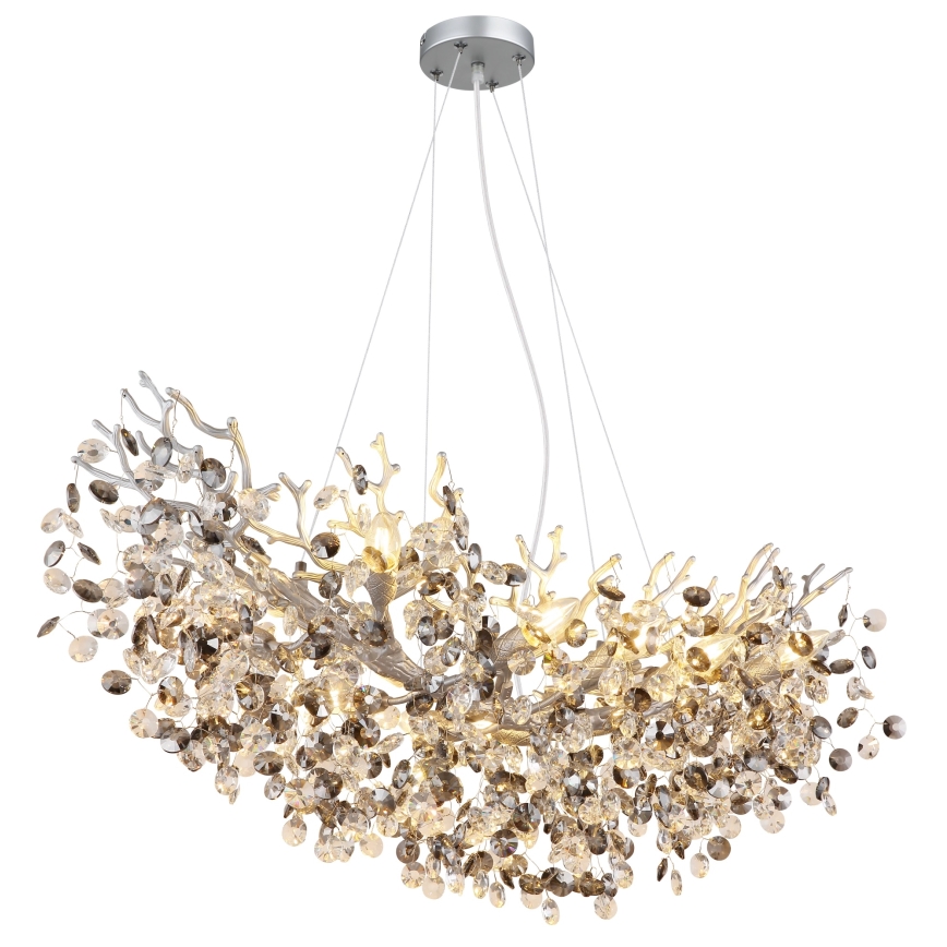 Globo - Lustre em cabo 10xE14/40W/230V prateado