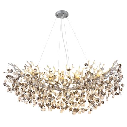 Globo - Lustre em cabo 10xE14/40W/230V prateado