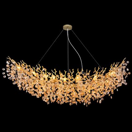Globo - Lustre suspenso por cabo 16xE14/40W/230V dourado