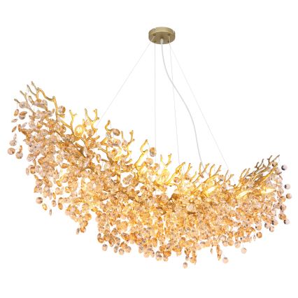 Globo - Lustre suspenso por cabo 16xE14/40W/230V dourado