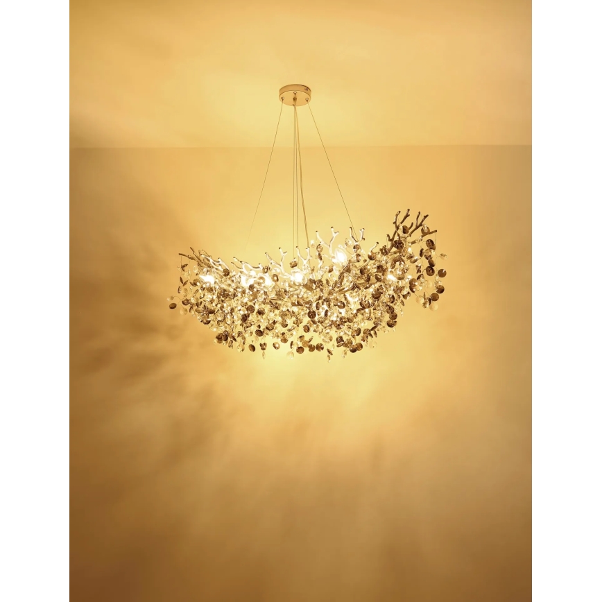 Globo - Lustre suspenso por cabo 16xE14/40W/230V prateado
