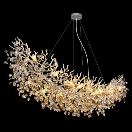 Globo - Lustre suspenso por cabo 16xE14/40W/230V prateado