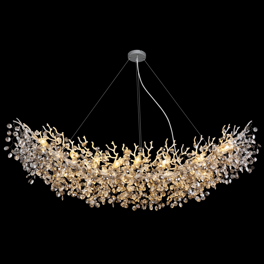 Globo - Lustre suspenso por cabo 16xE14/40W/230V prateado