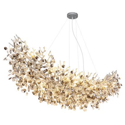 Globo - Lustre suspenso por cabo 16xE14/40W/230V prateado