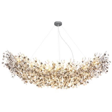 Globo - Lustre suspenso por cabo 16xE14/40W/230V prateado