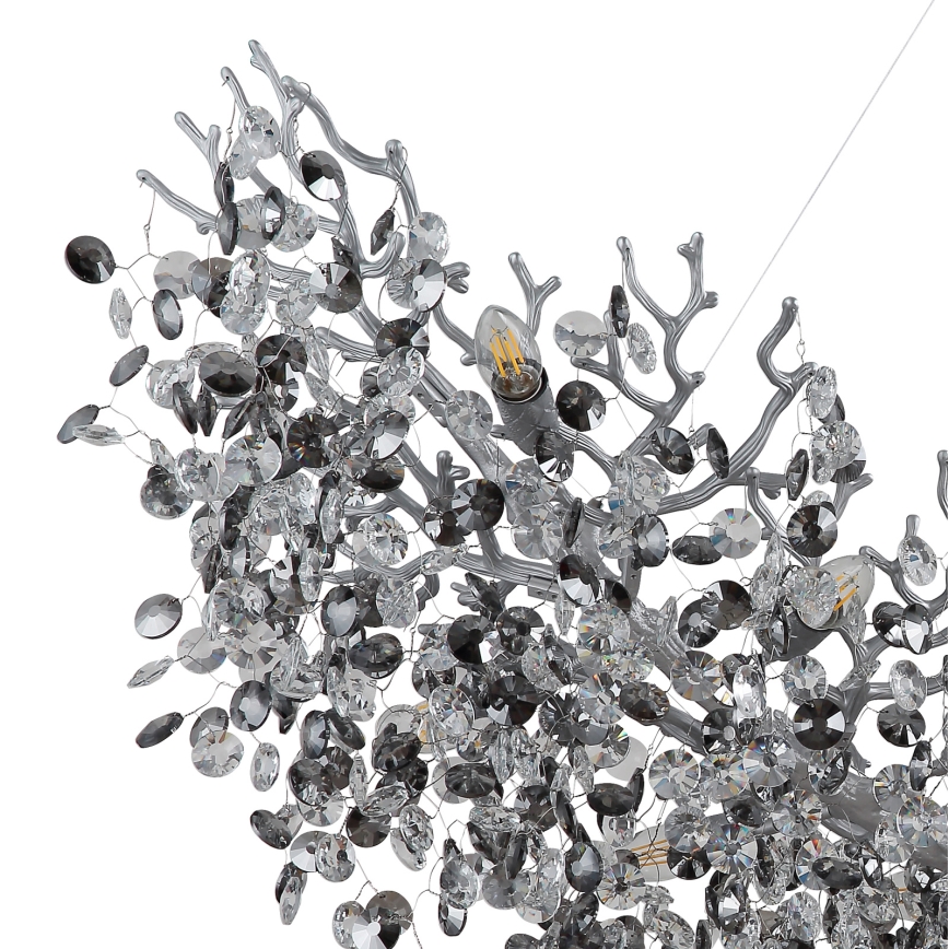 Globo - Lustre suspenso por cabo 16xE14/40W/230V prateado