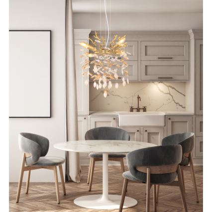 Globo - Lustre suspenso por cabo 4xE14/40W/230V dourado