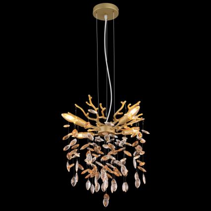 Globo - Lustre suspenso por cabo 4xE14/40W/230V dourado