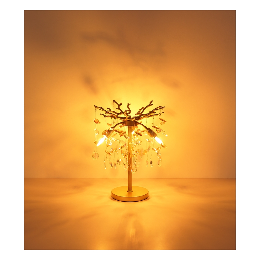 Globo - Candeeiro de mesa 3xE14/40W/230V dourado