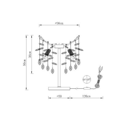Globo - Candeeiro de mesa 3xE14/40W/230V dourado