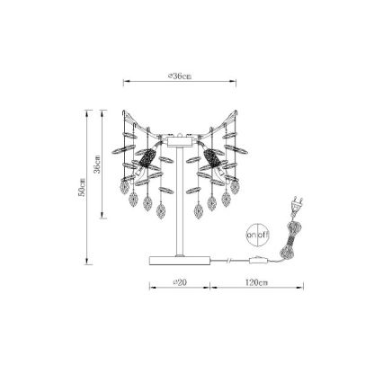 Globo - Candeeiro de mesa 3xE14/40W/230V prateado
