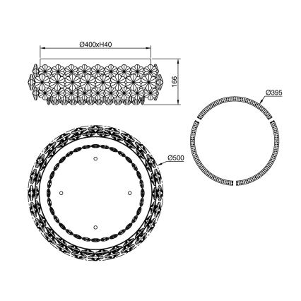 Globo - Candeeiro de tecto LED/40W/230V 4000K Ø 50 cm
