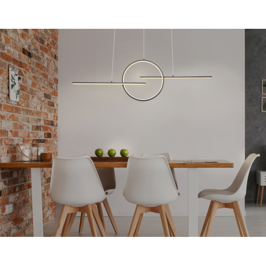 Globo - Candelabro num fio fosco LED LED/50W/230V + controlo remoto