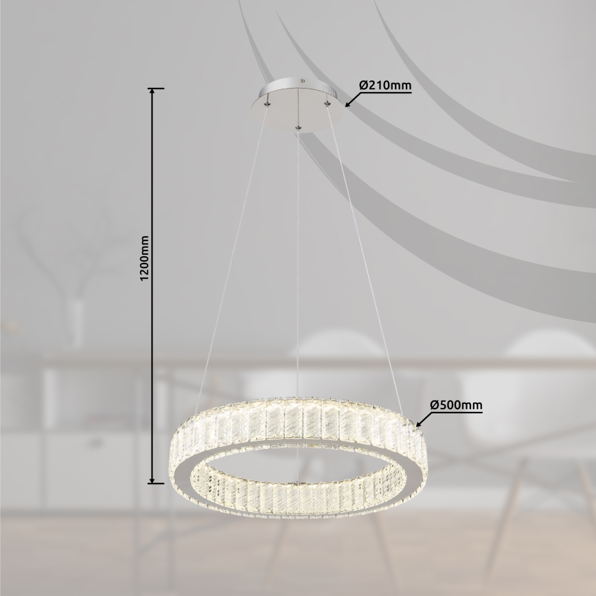 Globo - Lustre LED regulável em cabo LED/50W/230V 2700-6000K diâmetro 50 cm + comando à distância