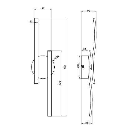 Globo - Candeeiro  integrado LED LED/12W/230V 3000K preto