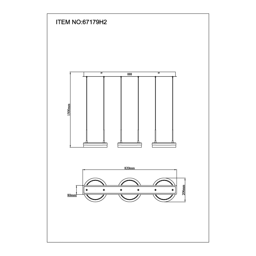 Globo - Lustre LED suspenso em cabo LED/40W/230V 3000/4000/6000K