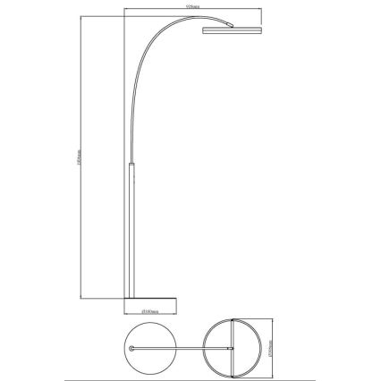 Globo - Candeeiro de pé tátil LED dimerizável LED/24W/230V 3000-6000K
