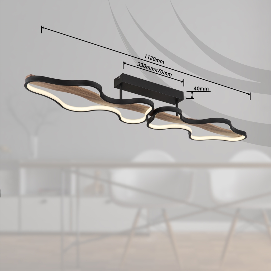 Globo - Candelabro integrado LED com regulação LED/36W/230V 2700-6000K + controlo remoto