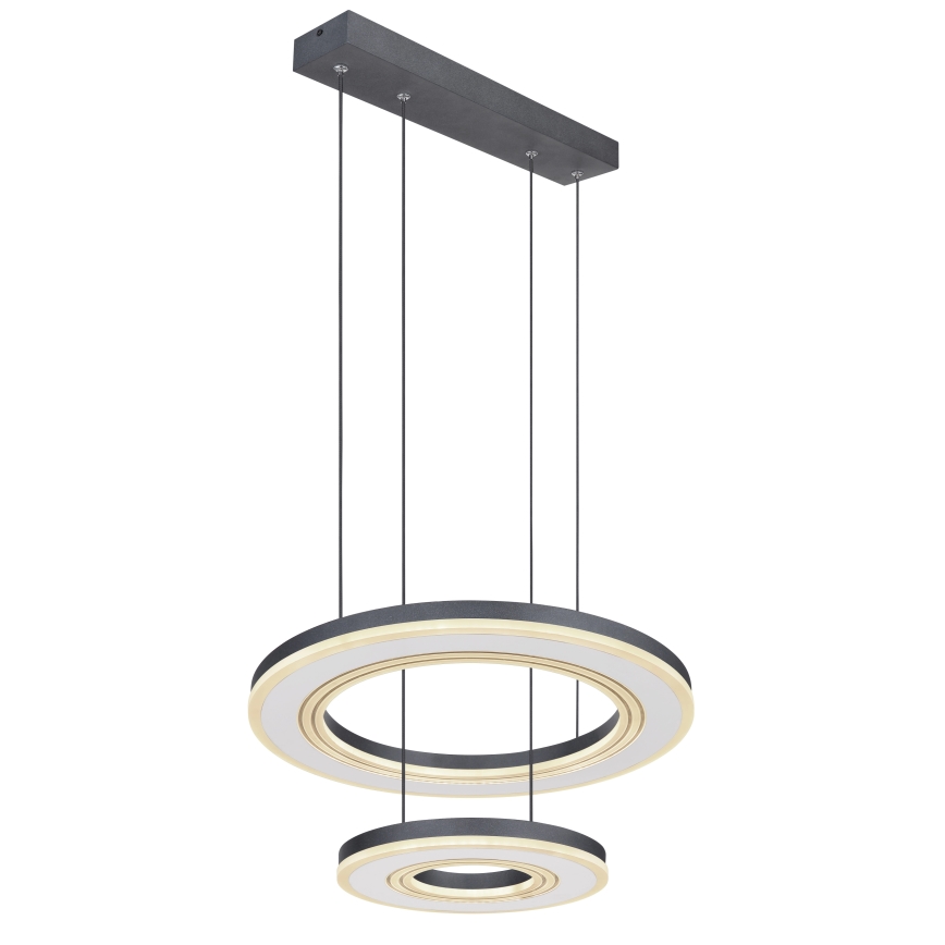 Globo - Candeeiro suspenso LED com regulação LED/50W/230V 2700-6000K diâmetro 50 cm preto + comando