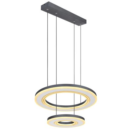 Globo - Candeeiro suspenso LED com regulação LED/50W/230V 2700-6000K diâmetro 50 cm preto + comando