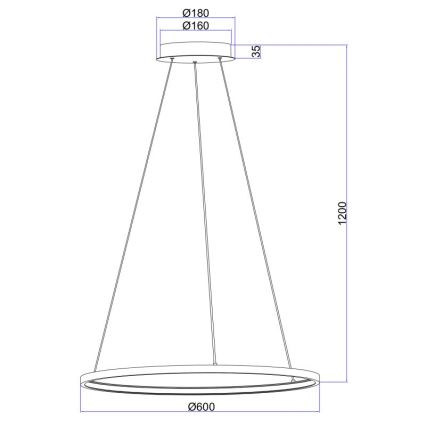 Globo - Candelabro suspenso LED LED/29W/230V