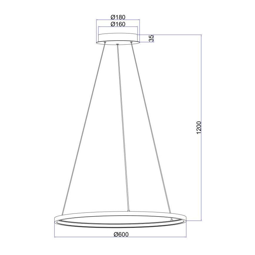 Globo - Candelabro suspenso LED LED/29W/230V