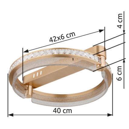 Globo - Luminária de teto de cristal LED dimmerizável LED/36W/230V 2700K-6000K + controlo remoto