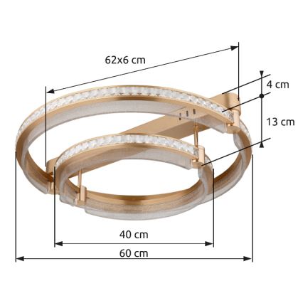 Globo - Luminária de teto LED regulável LED/78W/230V 2700K-6000K com controlo remoto