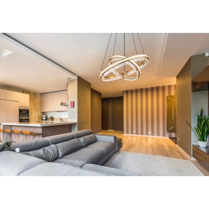 Globo - Lustre de cristal regulável em LED com cabo LED/78W/230V 2700K-6000K + controlo remoto