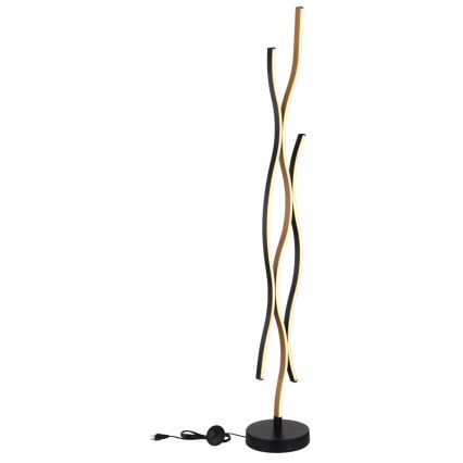 Globo - Candeeiro de chão LED LED/28W/230V 3000K preto/dourado