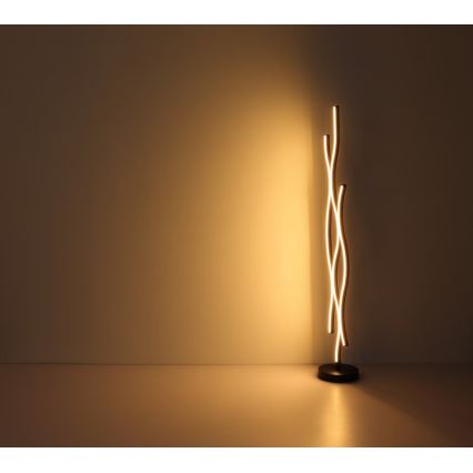 Globo - Candeeiro de chão LED LED/28W/230V 3000K preto/dourado