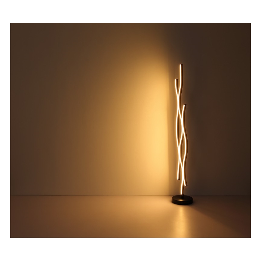 Globo - Candeeiro de chão LED LED/28W/230V 3000K preto/dourado