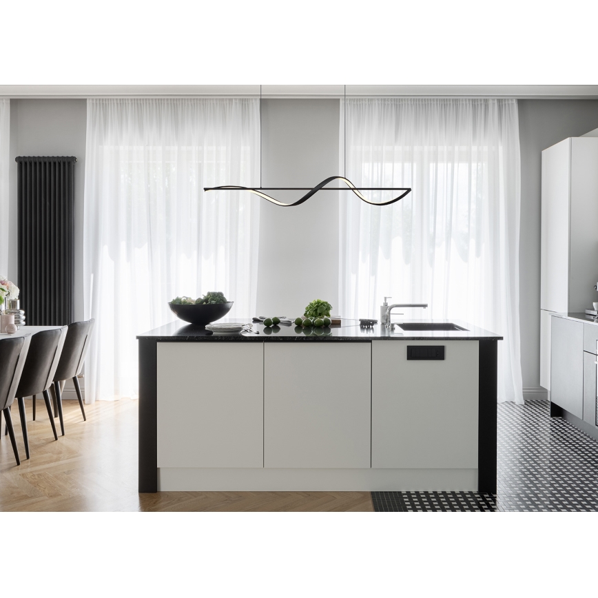 Globo - Candeeiro suspenso LED LED/24W/230V 3000K preto