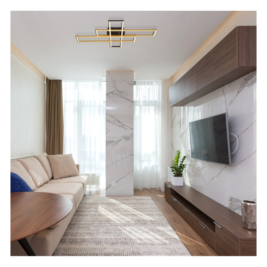 Globo - Iluminação de teto LED LED/40W/230V 3000K 60x80 cm preto/dourado