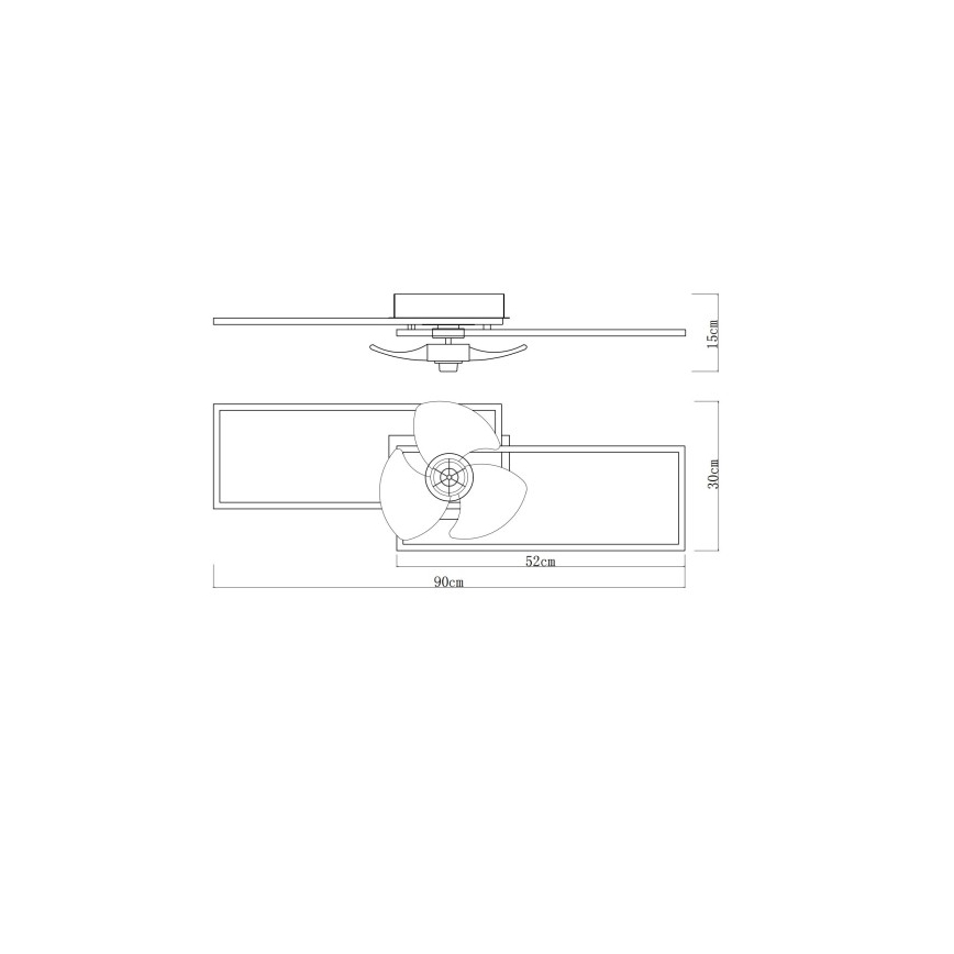 Globo - Candeeiro de teto LED dimerizável com ventilador LED/38W/230V 3000-6500K + comando à distância
