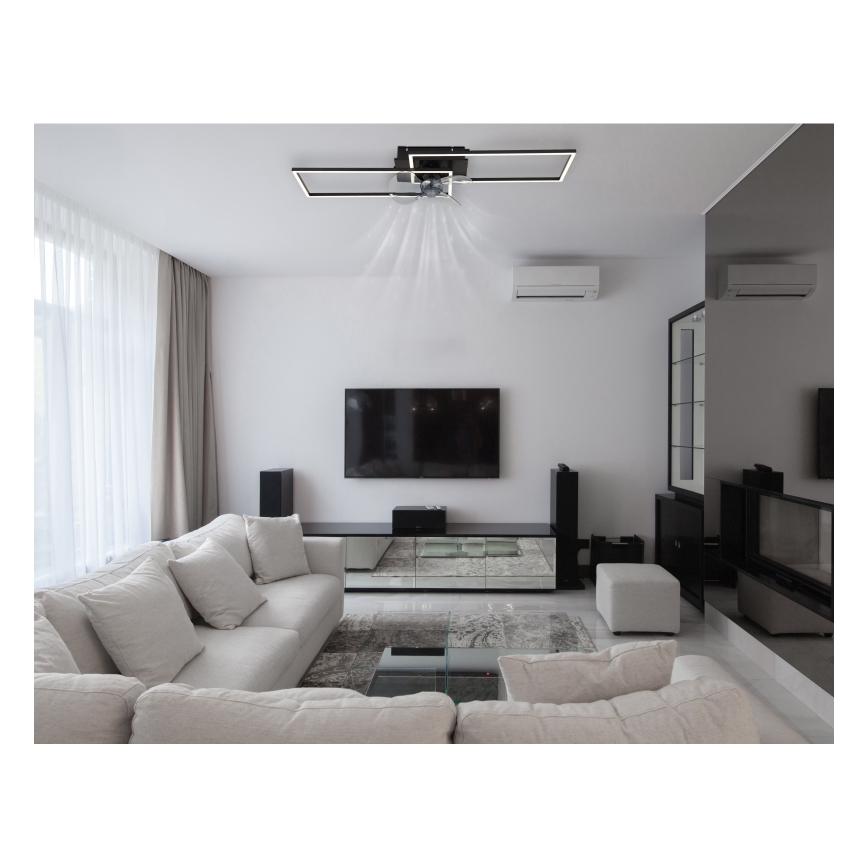 Globo - Candeeiro de tecto LED dimerizável com ventilador LED/38W/230V 3000-6500K + comando à distância