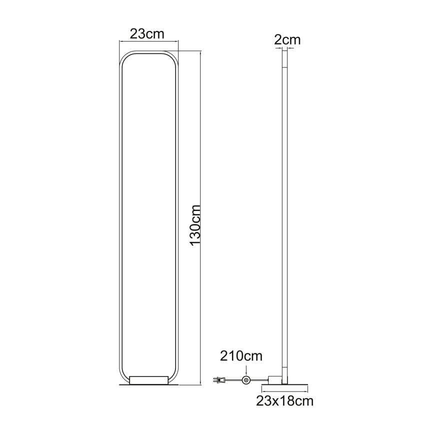 Globo - Candeeiro de chão LED LED/24W/230V