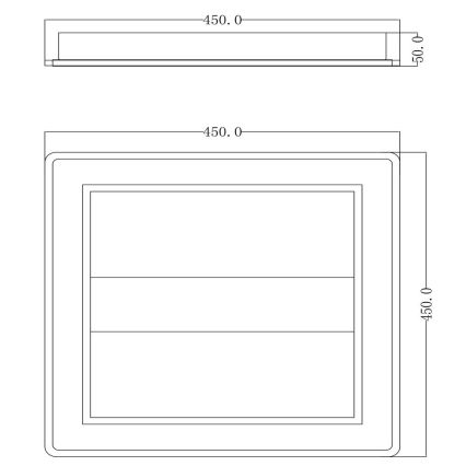 Globo - Candelabro montado à superfície LED LED/30W/230V quadrado