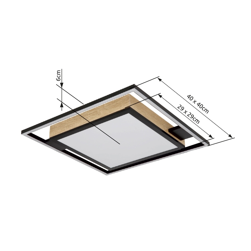 Globo - Iluminação de teto LED com regulação LED/40W/230V 2700-6500K + comando