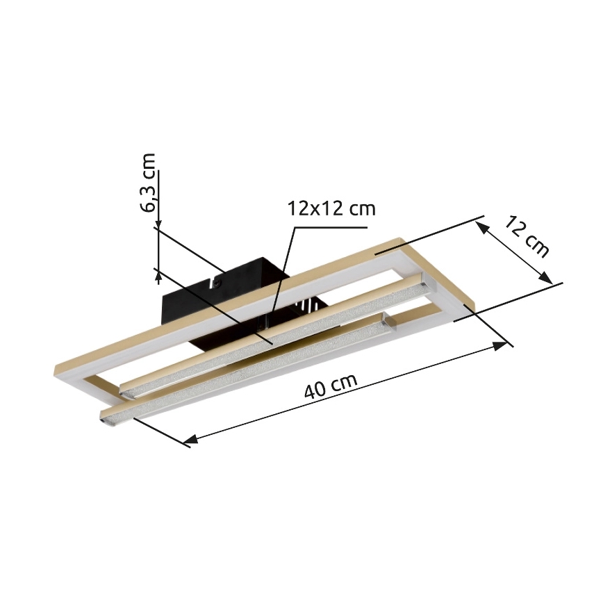 Globo - Iluminação de teto LED LED/24W/230V 4000K dourado