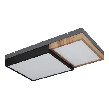 Globo 67286-30 - Candeeiro de tecto LED GUNDI LED/30W/230V 35x65 cm castanho/preto