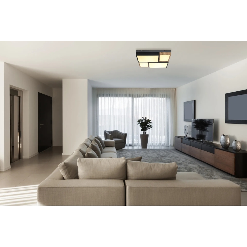 Globo 67286-50 - Candeeiro de Tecto LED GUNDI LED/50W/230V 60x60 cm castanho/preto