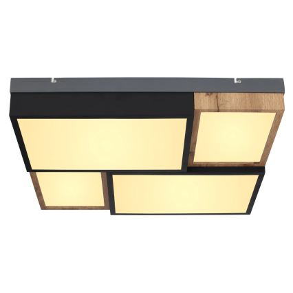 Globo 67286-50 - Candeeiro de Tecto LED GUNDI LED/50W/230V 60x60 cm castanho/preto