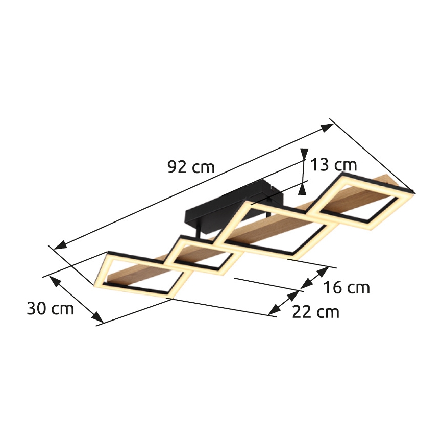Globo - Iluminação de teto LED LED/35W/230V 3000K castanho