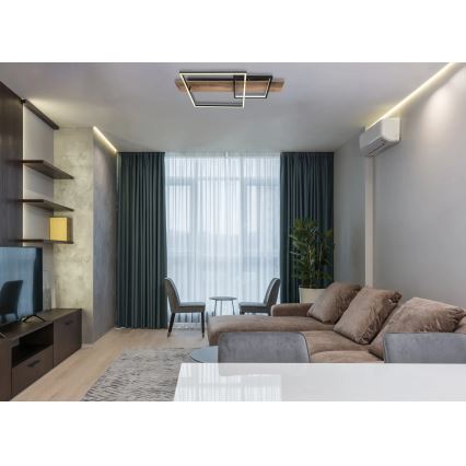 Globo 67289D1 - Candeeiro de tecto LED VANNI LED/24W/230V 40x75 cm castanho/preto