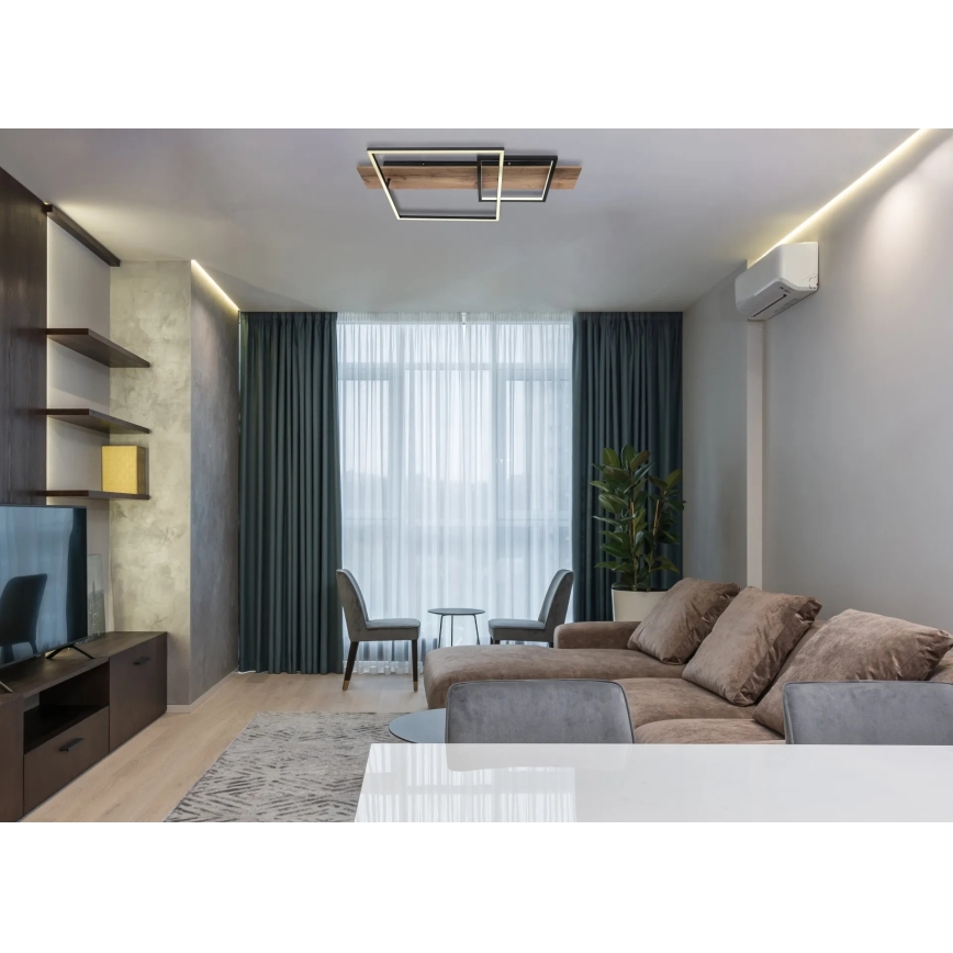 Globo 67289D1 - Candeeiro de tecto LED VANNI LED/24W/230V 40x75 cm castanho/preto