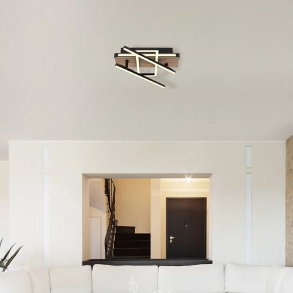 Globo 67299D2 - Luminária de teto LED COLLI LED/30W/230V 46x68 cm castanho/preto