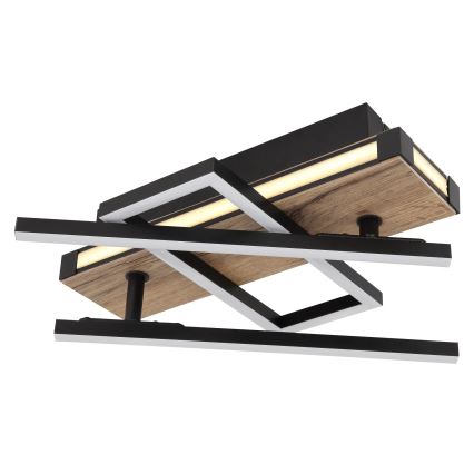 Globo 67299D2 - Luminária de teto LED COLLI LED/30W/230V 46x68 cm castanho/preto